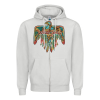 Dove Grey wild soul thunderbird Zipper Hoodie - BarkalooDesign