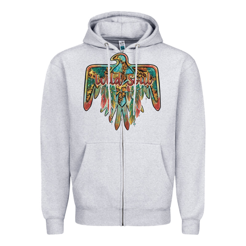 Wild Soul Thunderbird Zipper Hoodie by BarkalooDesign | Teevron