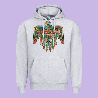Wild Soul Thunderbird Zipper Hoodie Designed By Barkaloodesign