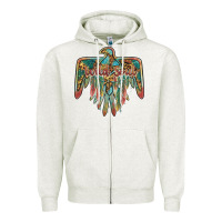 Oatmeal Heather wild soul thunderbird Zipper Hoodie - BarkalooDesign