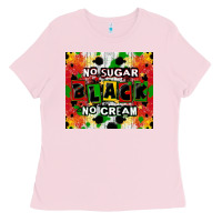 Bubblegum Pink no sugar no cream black tumbler Ladies Tee - CowGirlArtShop
