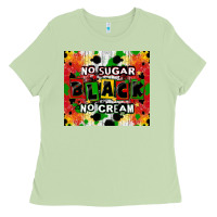 Matcha no sugar no cream black tumbler Ladies Tee - CowGirlArtShop