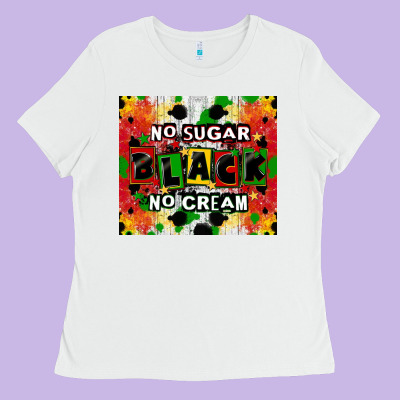 No Sugar No Cream Black Tumbler Ladies Tee Designed By Cowgirlartshop