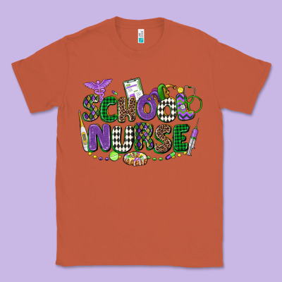 School Nurse Mardi Gras Classic Tee Designed By Cowgirlartshop
