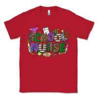 Red school nurse mardi gras Classic Tee - CowGirlArtShop