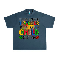 Midnight Navy it takes a special teacher to hear what a child can't say Urban Heavy Tee - OliviaCreatesArt