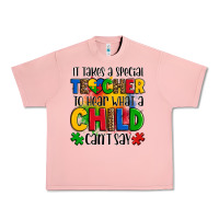 Salmon it takes a special teacher to hear what a child can't say Urban Heavy Tee - OliviaCreatesArt