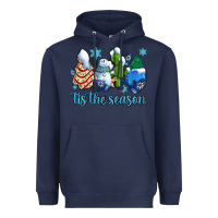 Navy tis the season christmas tree  cake winter and snowman Heavyweight Hoodie - AdoDesignShop