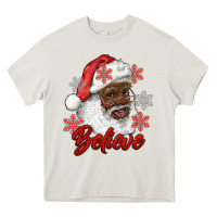 Cream african american santa believe Heavy Core Tee - RanaPortraitStore