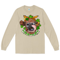 Mushroom St. Patrick's Day cow Long Sleeve Tee - FaDigitalArtStudio