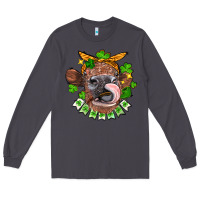 Smoke St. Patrick's Day cow Long Sleeve Tee - FaDigitalArtStudio