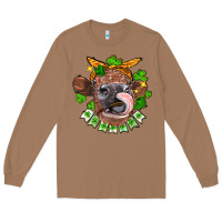Toasted Coconut St. Patrick's Day cow Long Sleeve Tee - FaDigitalArtStudio