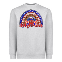 Heather Grey america rainbow Heavyweight Sweatshirt - BarkalooDesign