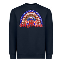 Navy america rainbow Heavyweight Sweatshirt - BarkalooDesign