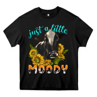 Black Just a Little Moody Heavy Core Tee - texasbilliewilder