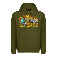 Army Green just small town paraprofessional Premium Hoodie - CowhideDigitalArt
