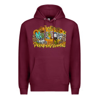 Burgundy just small town paraprofessional Premium Hoodie - CowhideDigitalArt