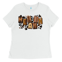 White melanin with leopard Ladies Tee - CowGirlArtShop