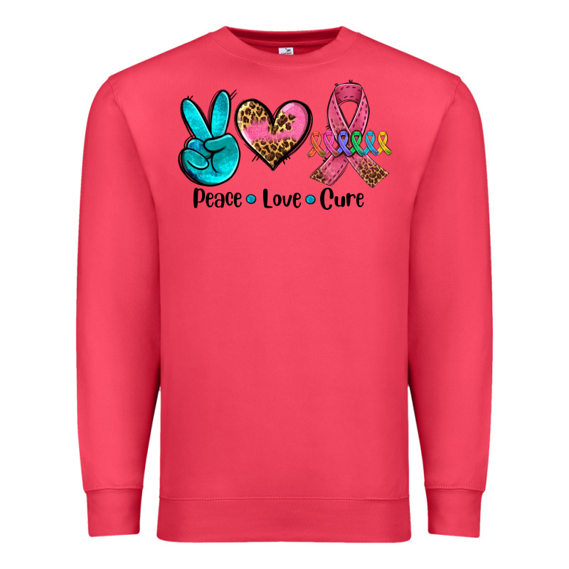 Peace Love  Cure Premium Sweatshirt by AdoDesignShop | Teevron