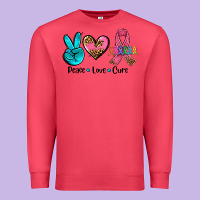 Peace Love  Cure Premium Sweatshirt Designed By Adodesignshop