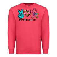 Cardinal peace love  cure Premium Sweatshirt - AdoDesignShop