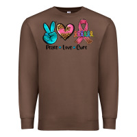 Chestnut peace love  cure Premium Sweatshirt - AdoDesignShop