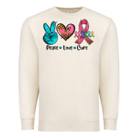 Sandshell peace love  cure Premium Sweatshirt - AdoDesignShop