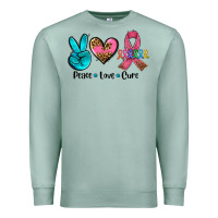 Seafoam peace love  cure Premium Sweatshirt - AdoDesignShop