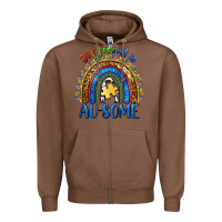 Chestnut different is ausome Zipper Hoodie - BarkalooDesign