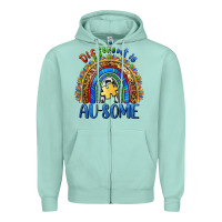 Seafoam different is ausome Zipper Hoodie - BarkalooDesign