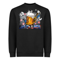 Black dad life beer and tools Heavyweight Sweatshirt - BarkalooDesign