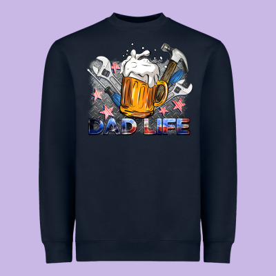 Dad Life Beer And Tools Heavyweight Sweatshirt Designed By Barkaloodesign
