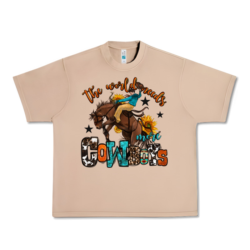 The World Needs More Cowboys Urban Heavy Tee by OliviaCreatesArt | Teevron