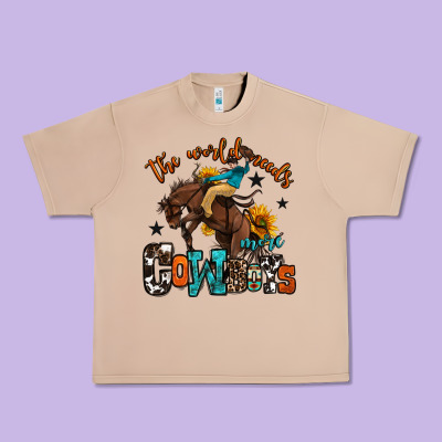 The World Needs More Cowboys Urban Heavy Tee Designed By Oliviacreatesart
