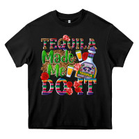 Black Tequila made me do it Heavy Core Tee - NancyCooperArtShop