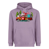 Lavender cna nurse truck with cactus and sunflowers Heavyweight Hoodie - AdoDesignShop
