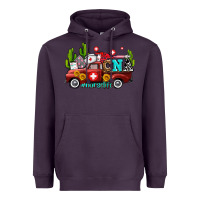 Plum cna nurse truck with cactus and sunflowers Heavyweight Hoodie - AdoDesignShop