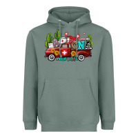 Sage cna nurse truck with cactus and sunflowers Heavyweight Hoodie - AdoDesignShop