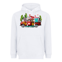 White cna nurse truck with cactus and sunflowers Heavyweight Hoodie - AdoDesignShop