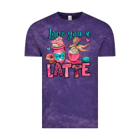 Cloud Purple love you a latte Vintage Tee - OliviaCreatesArt