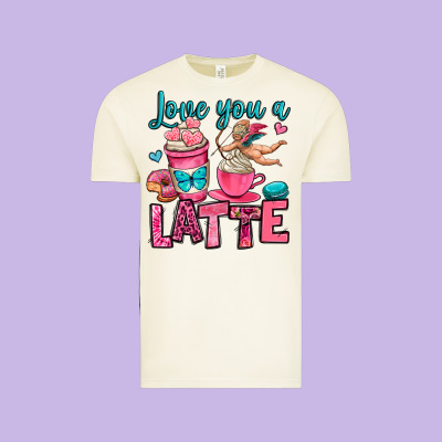 Love You A Latte Vintage Tee Designed By Oliviacreatesart