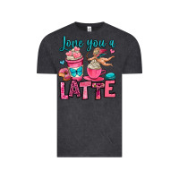 Vintage Black love you a latte Vintage Tee - OliviaCreatesArt