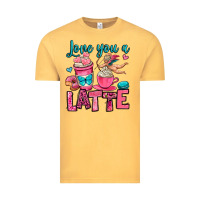 Vintage Mustard love you a latte Vintage Tee - OliviaCreatesArt
