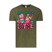 Vintage Olive love you a latte Vintage Tee - OliviaCreatesArt
