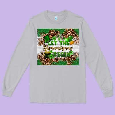 Let The Shenanigans Begin Long Sleeve Tee Designed By Fadigitalartstudio