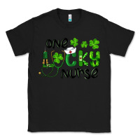 Black Saint Patricks One Lucky Nurse Classic Tee - RanaPortraitStore