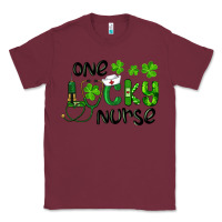 Burgundy Saint Patricks One Lucky Nurse Classic Tee - RanaPortraitStore