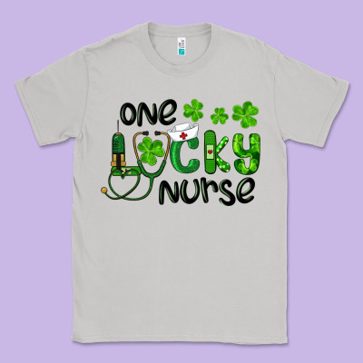 Saint Patricks One Lucky Nurse Classic Tee Designed By Ranaportraitstore