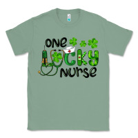 Sage Saint Patricks One Lucky Nurse Classic Tee - RanaPortraitStore