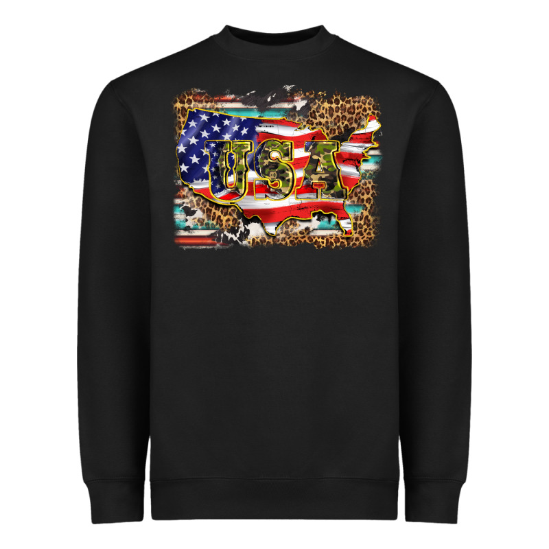 Western America Map Usa Heavyweight Sweatshirt by BarkalooDesign | Teevron
